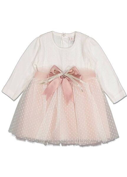 Святкова ніжна Сукня для дівчинки колір молочний пудра арт.471