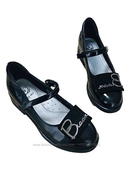 Туфлі для дівчинки в чорному кольорі арт.5263-776