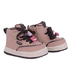 Демисеонні черевики-хайтопи в рожево-коричневому кольорі для дівчинки арт.7