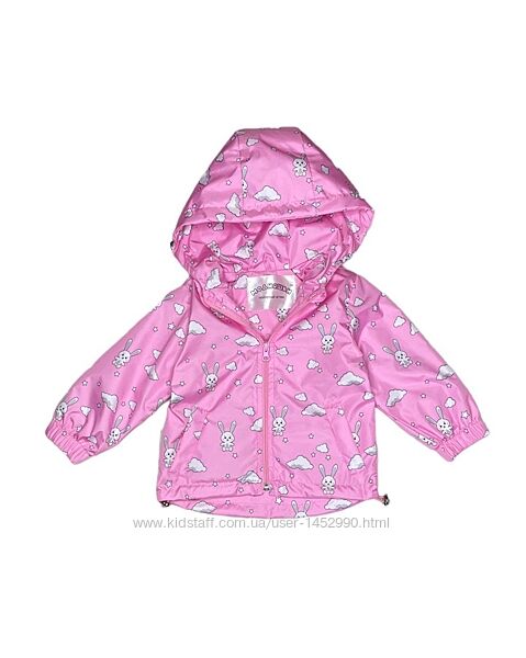 Вітровка для дівчинки зайченята в рожевому кольорі арт.23024