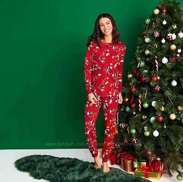 Женская новогодняя пижама, домашний костюм Esmara Германия, реглан, штаны
