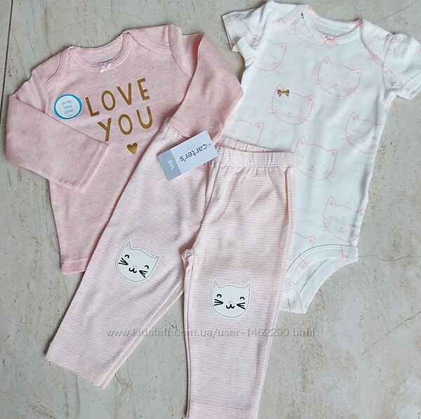 Carter´s комплект, 100 бавовна 6М 61-69 см