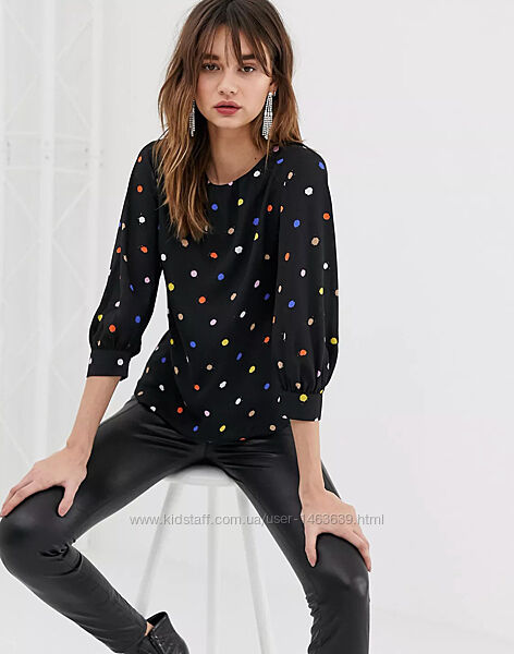 Стильна блузка в яскравий горошок Warehouse, XL/XXL