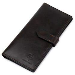 Кошелек мужской бумажник качественный ручная работа кожаный коричневый