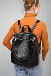 Стильный рюкзак женский сумка рюкзак эко кожа змеи рептилия