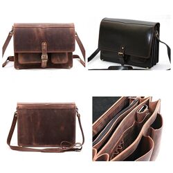 Сумка на плечо кожаная мужская почтальонка винтаж кежуал casual