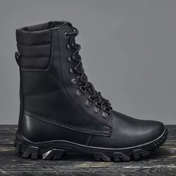 Берцы берци женские черные демисезон осень кожа кордура