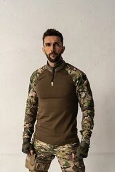 Тактическая военная рубашка убакс ВСУ коричневый камуфляж