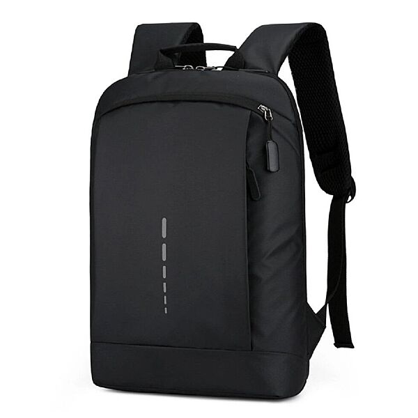 Классический рюкзак для ноутбука документов А4 тканевый черный 