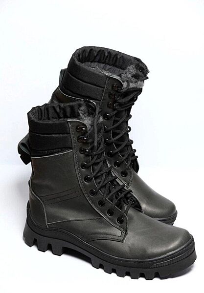 Берці берци зима чорні євро-хутро