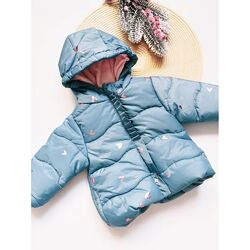 Зимова дитяча куртка для дівчинки блакитна 62 розмір зріст 730167