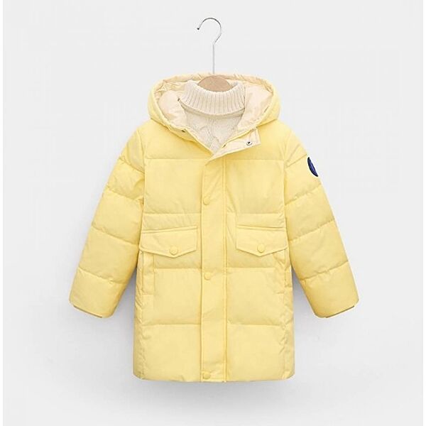 Дитяча куртка пальто довга жовта 150 зріст євро зима 71569