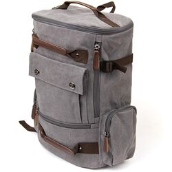Рюкзак для ноутбука сірий дорожній тканинний 720662