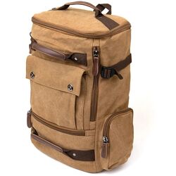 Рюкзак для ноутбука світлий бежевий пісочний дорожній тканинний 720664