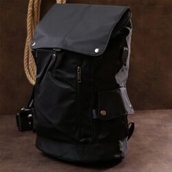 Чоловічий рюкзак тканинний чорний текстиль 720492