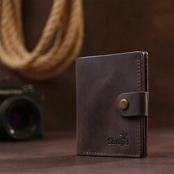 Вертикальное портмоне бумажник коричневый винтажный Украина 716475