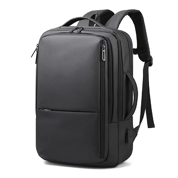 Рюкзак чоловічий універсальний для ноутбука тканинний чорний 72021-2A