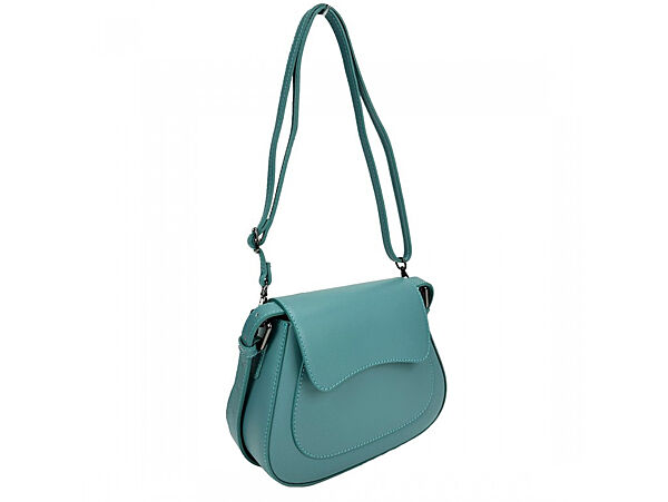 Итальянская голубая стильная сумочка через плечо 75836LBL