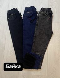 Теплые джинсы с начесом, теплые джинсы на байке, теплые джеггинсы с начесом