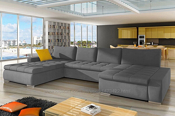 Большой стильный диван кровать с огромным комфортным местом для отдыха