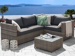 Потрясающий угловой диван со столиком для любимого сада или уютной гостиной