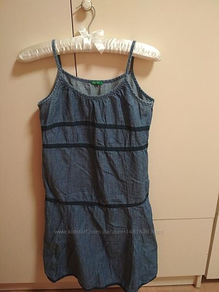 Крутой джинсовый сарафанчик Benetton