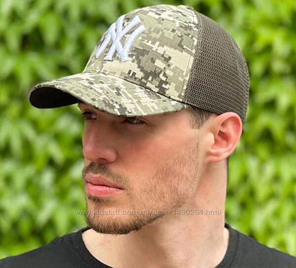 Мужская летняя кепка бейсболка камуфляж с сеткой
