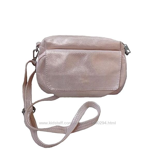 Сумка женская кожаная пудра небольшая