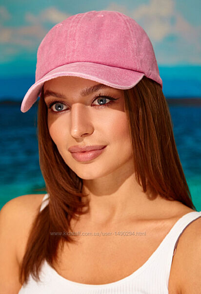 Женская летняя кепка бейсболка розовый 