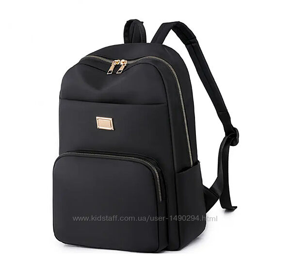 Рюкзак женский городской черный из нейлоновой ткани 