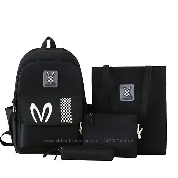 Рюкзак женский сумки пенал Комплект черный