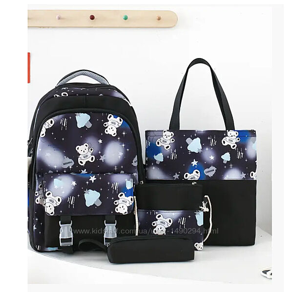 Рюкзак женский сумки пенал Комплект черный