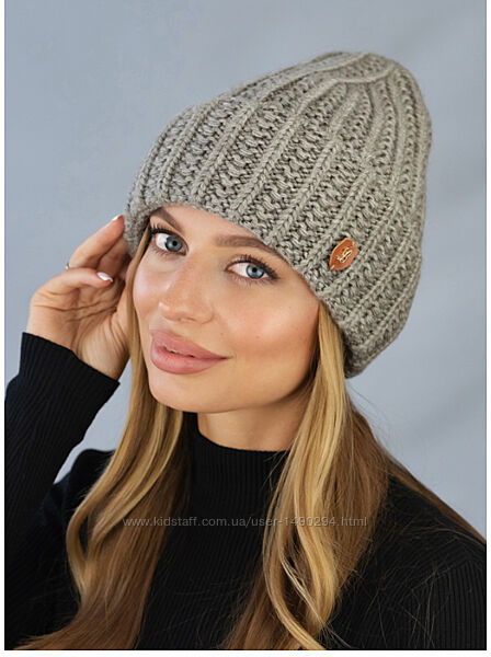 Шапка вязаная женская Юна разные цвета