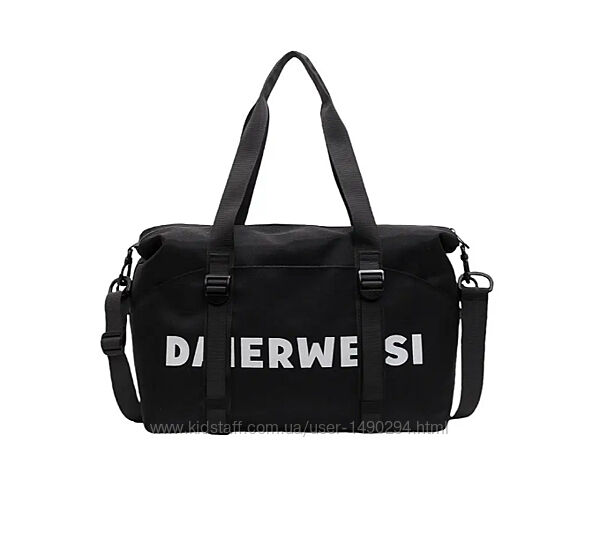 Сумка спортивная с плечевым ремнем черная