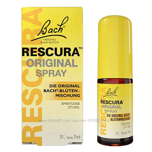 КаплиСПРЕЙ Цветы Баха Bach Rescue Spray  7мл здоровье и сон. Германия