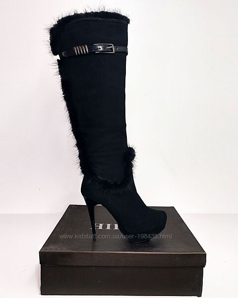 Суперціна HILAG Жіночі зимові чоботи. Натуральна замша, норка. Нові, р. 36