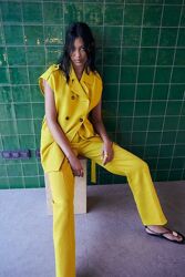 Брюки ZARA, лён, размер M