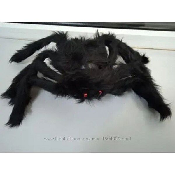 Павук з хутра чорний 50 см