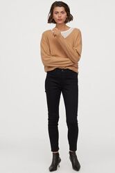 Базовые джинсы скинни черные штаны узкачи от H&M skinny
