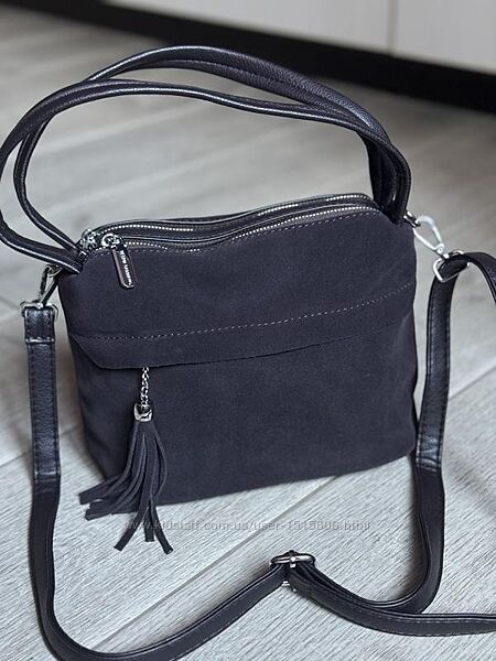 Замшева, стильна , якісна сумка