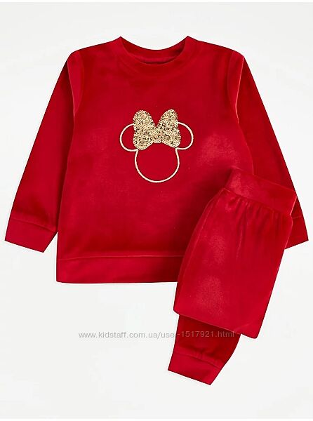 Disney Minnie Mouse костюм велюр джоггери толстовка 104 3-4 р George