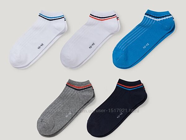 Носки шкарпетки George C&A комплект 5 шт низькі 37 38 39 різні