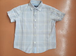 Дитяча літня світло-синя сорочка на хлопчика 110-116 см