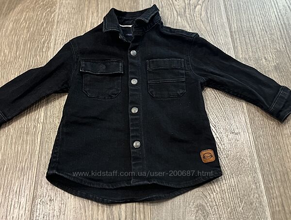 Джинсовая куртка- рубашка 12-18 месяцев