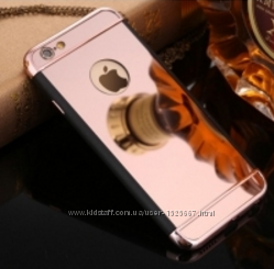 Чехол розовый зеркальный для iPhone 5 5s