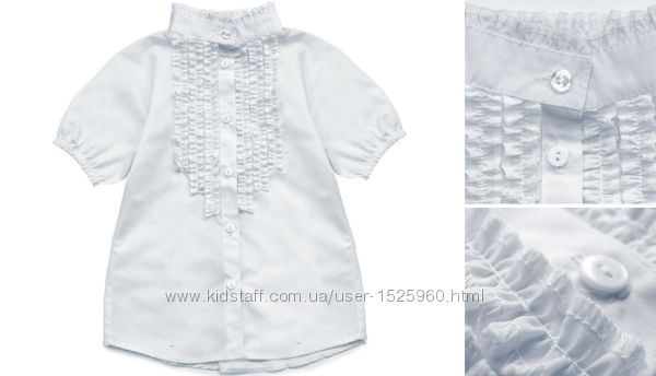 блузка блуза школьная 110-140р, белая