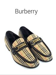 Кожаные женские лоферы Burberry Beige 1983 Check Moorley Loafers Оригинал