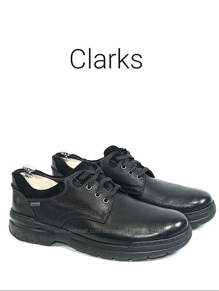 Кожаные мужские туфли Clarks Rockie2 LoGTX Gore-Tex Оригинал