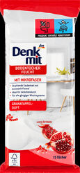 Влажные тряпки для пола DektMit Германия с ароматом граната 15 шт