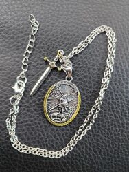 Ланцюжок з кулоном святого Михаїла медальйон архистратига Михайла